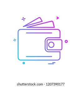 Wallet icon design vector