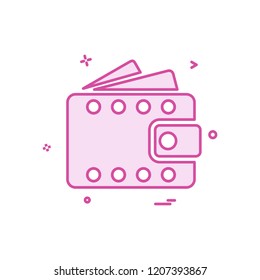 Wallet icon design vector