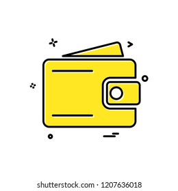 Wallet icon design vector