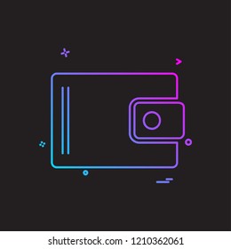 Wallet icon design vector