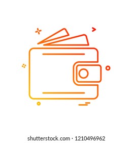 Wallet icon design vector