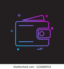 Wallet icon design vector