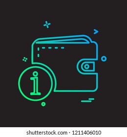 Wallet icon design vector