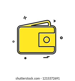 Wallet icon design vector