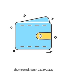 Wallet icon design vector