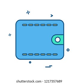 Wallet icon design vector