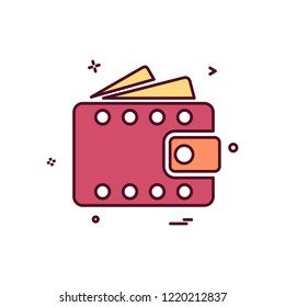 Wallet icon design vector