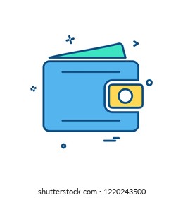 Wallet icon design vector