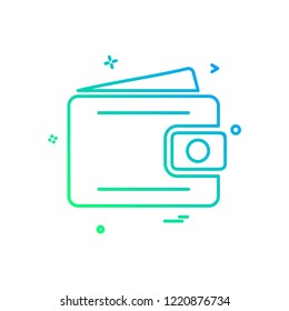 Wallet icon design vector