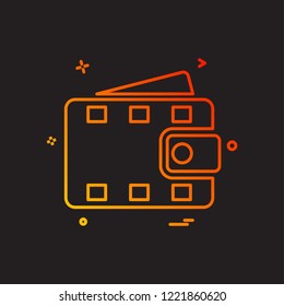 Wallet icon design vector