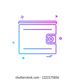 Wallet icon design vector