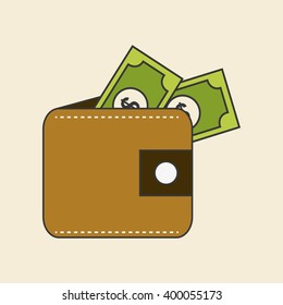 wallet icon design, vector illustration