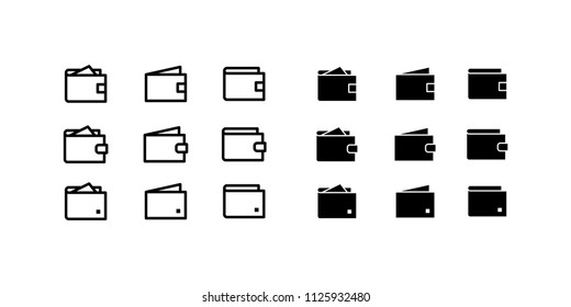 Wallet Icon Design Vector Symbol Purchase Money Buy Shopping