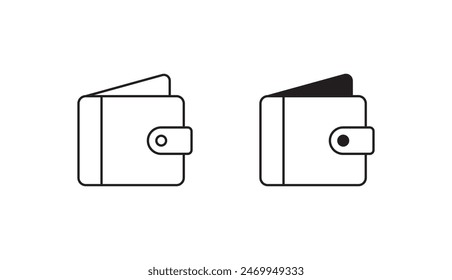 Wallet icon design with white background stock illustration