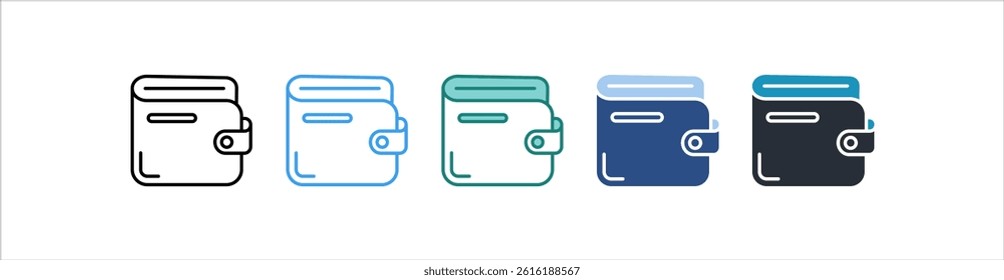 Wallet Icon In Different Style Vector