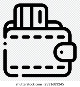 Wallet Icon. Digital marketing concept. Outline icon