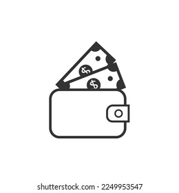 Wallet icon. Dollar money vector ilustration.