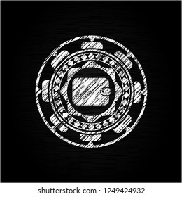 wallet icon drawn on a chalkboard
