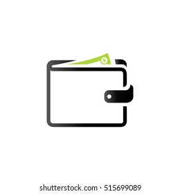 Wallet icon in duo tone color. Money case cash shopping