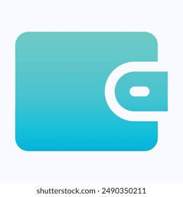 Wallet Icon, E Wallet Vector Icon, Isolated Gradient Vector Icon.