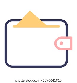 Wallet icon with editable stroke