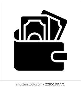 wallet Icon. Finance Icons. Money Related Vector Line Icons. vector illustration on white background