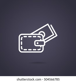  Wallet icon flat.