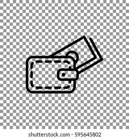 Wallet icon flat.