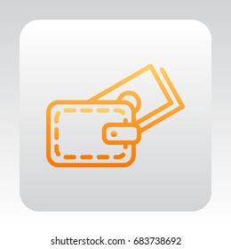  Wallet icon flat.
