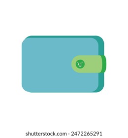 Icono de la cartera en estilo de color plano. Ilustración del bolso en fondo aislado blanco. Concepto de negocio de billetera.