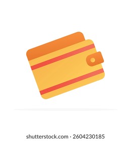 wallet icon, flat colored vector. modern and minimalist design