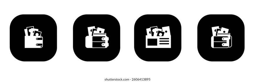 Wallet icon in flat. A wallet icon design. Stock vector.