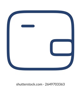 Icono de billetera plana ilustración esquema logo