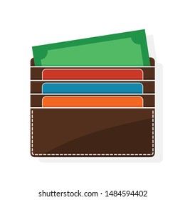 wallet icon. flat illustration of wallet vector icon. wallet sign symbol. vector

