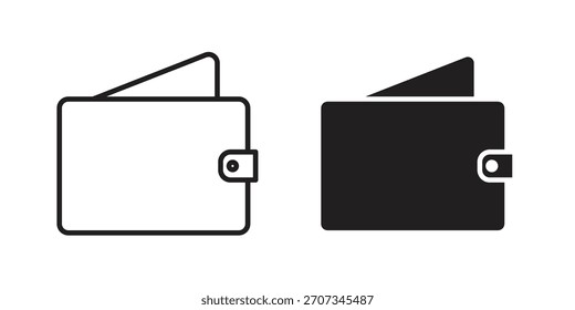 Wallet icon. flat and stroke style Collection. simple symbol