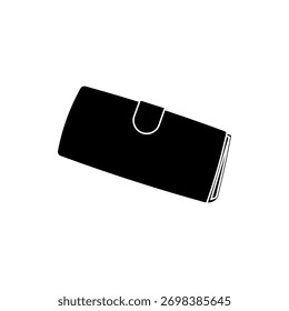 Ícone da carteira estilo plano isolado. Vetor