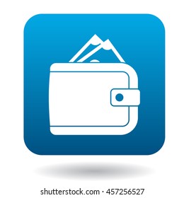 Wallet icon in flat style on a white background