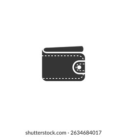  Wallet Icon flat vector design