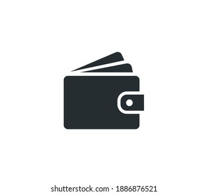 Portemonnaie-Symbol Flache Vektorgrafik