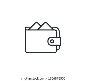 Icono de cartera Ilustración de vectores planos