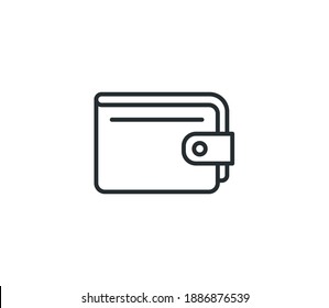 Portemonnaie-Symbol Flache Vektorgrafik