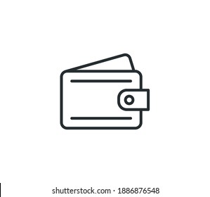 Wallet Icon Flat Vector Illustration