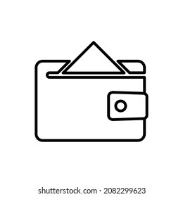 Wallet icon. Flat wallet icon vector illustration.