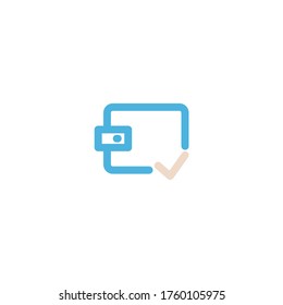 wallet icon flat vector logo design trendy illustration signage symbol graphic simple