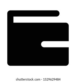 Wallet icon in glyph style