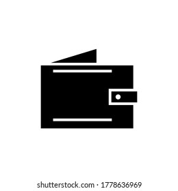 wallet icon with glyph style vector for your web design