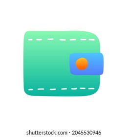 wallet icon in in gradient color style, isolated on white background 