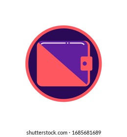 Icono de billetera. Ilustración de elemento gráfico sobre fondo blanco.