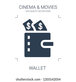 wallet icon. high quality filled wallet icon on white background. from cinema collection flat trendy vector wallet symbol. use for web and mobile