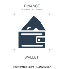 wallet icon. high quality filled wallet icon on white background. from finance collection flat trendy vector wallet symbol. use for web and mobile